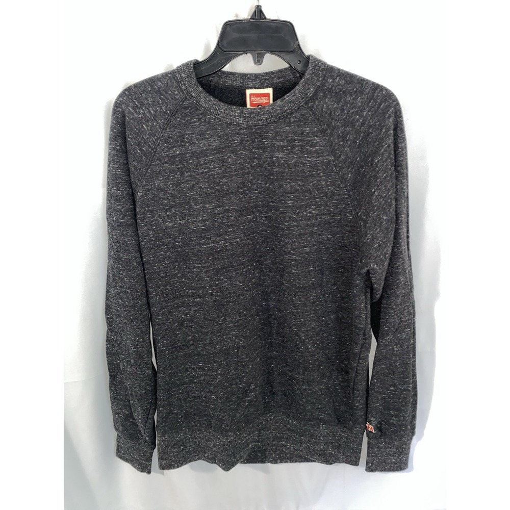 Homage Charcoal Blank Crewneck Sweatshirt Small